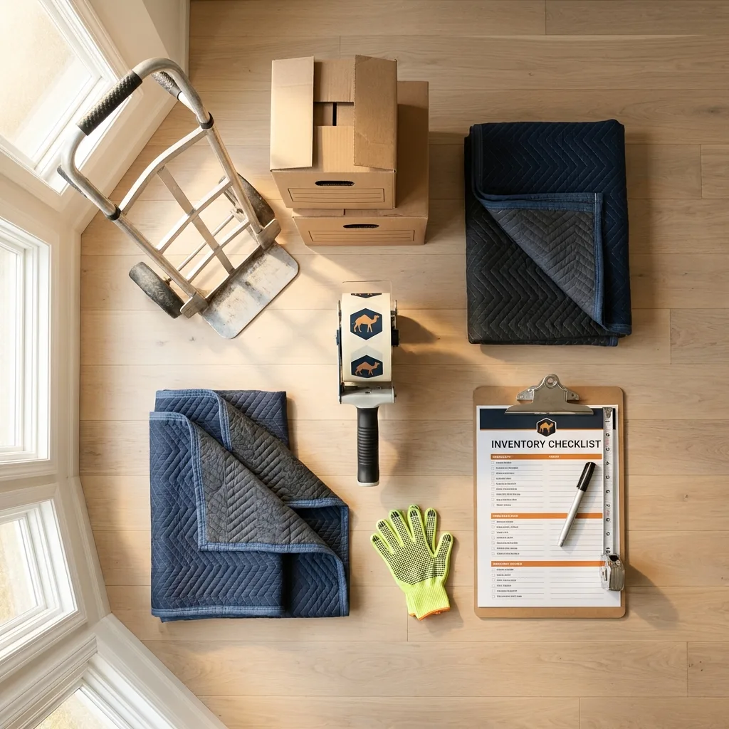 Professional moving supplies and packing materials layout for Ripley residential relocations